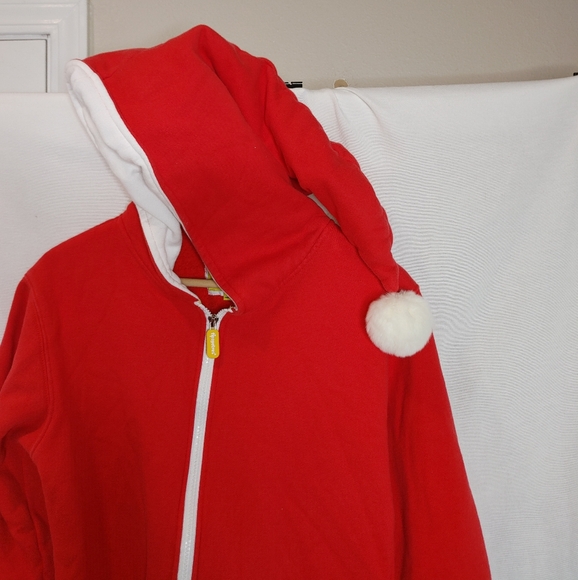 Tipsy Elves Women's Santa Jumpsuit With Fur Onesie Red White Small S - Picture 6 of 9